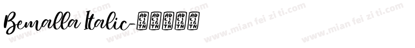 Bemalla Italic字体转换